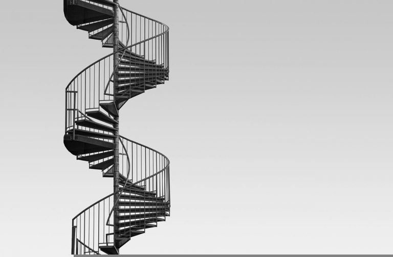 Spindeltreppe im Außenbereich
